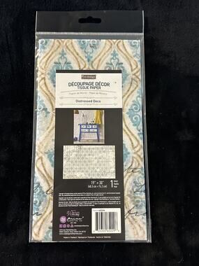 New Re-Design With Prima DISTRESSED DECO Decoupage Decor Tissue Paper 19.5”x30”